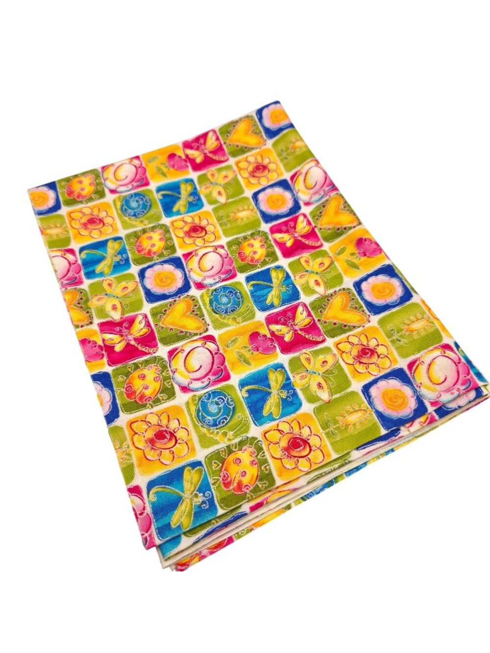 Butterflies and Flowers Cotton Fabric Camelot Cotton Sue Penn 2/3 Yard 44 Wide